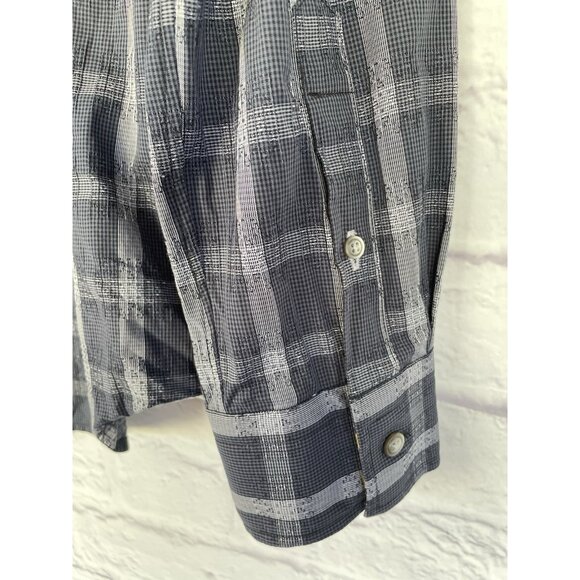 Robert Graham Shirt Men's L Blue Houndstooth  Long Sleeve Button Down Shirt - Picture 8 of 16